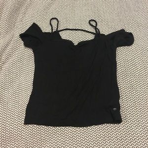 Cropped off the shoulder strappy top